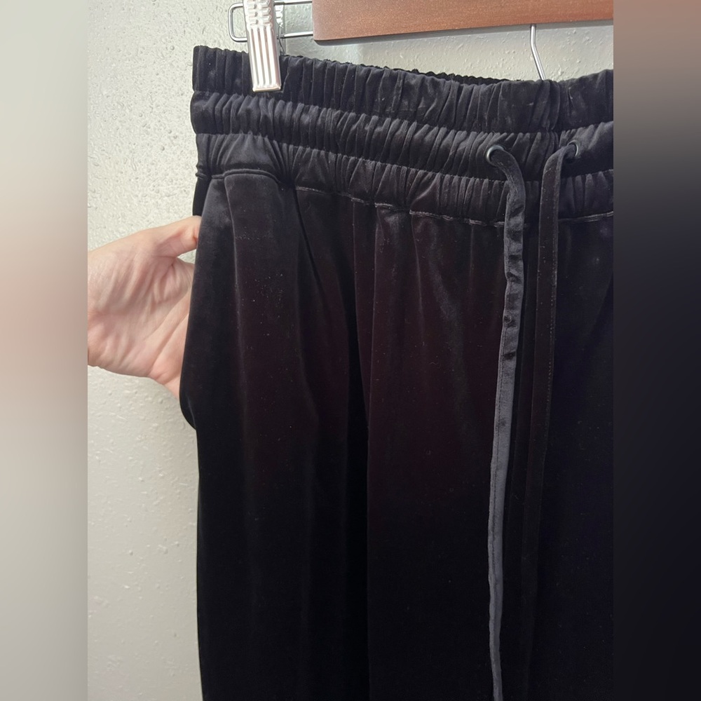 AllSaints Tyler Wide Leg Velvet Trouser in Black Size 10 New - Picture 7 of 11